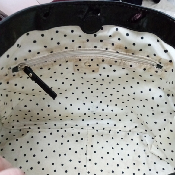 Kate Spade Cream And Black Patent Leather Bag - Picture 10 of 11